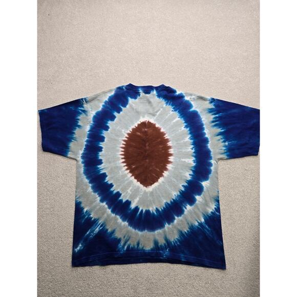 Vintage Liquid Blue New England Patriots Football Tie Dye Men's T-shirt Size XL - Picture 2 of 8